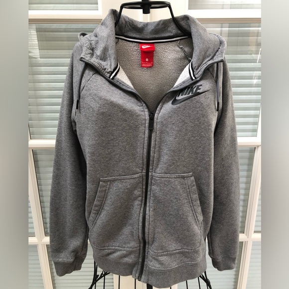 Nike Grey Hooded Zip-Up Jacket. - Picture 4 of 9
